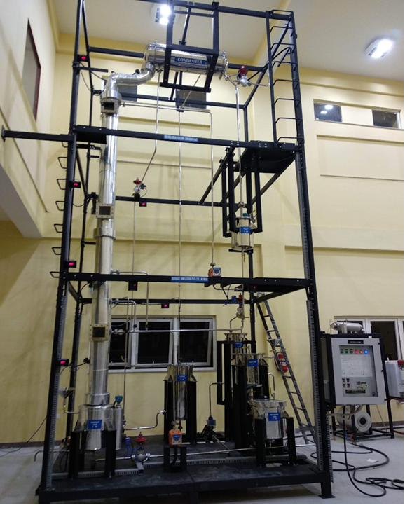 Distillation column control trainer installed at Manipal University, Jaipur
