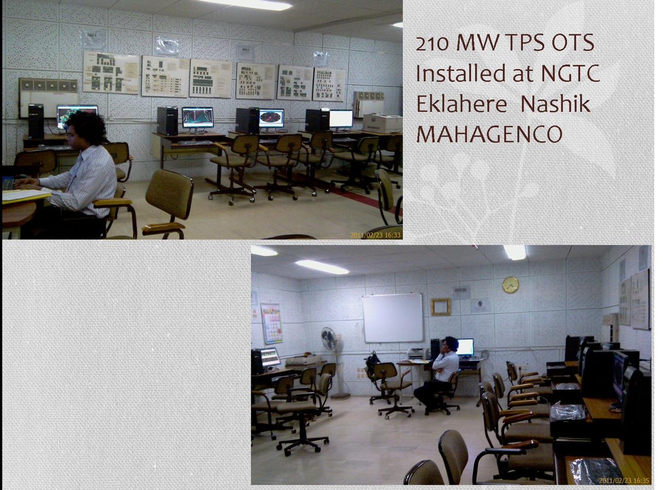 210 MW thermal power plant simulator laboratory with operator workstations